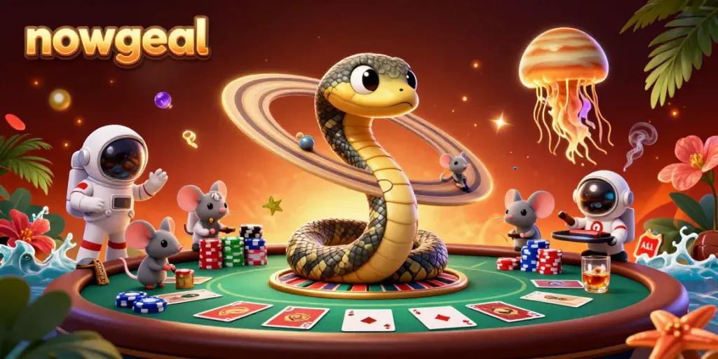 Experience nowgoal's thrilling cosmic betting with cartoon characters and vivid gaming elements.