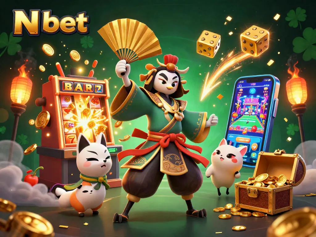 N bet showcases dynamic casino action with a thrilling kabuki warrior and spectacular slots