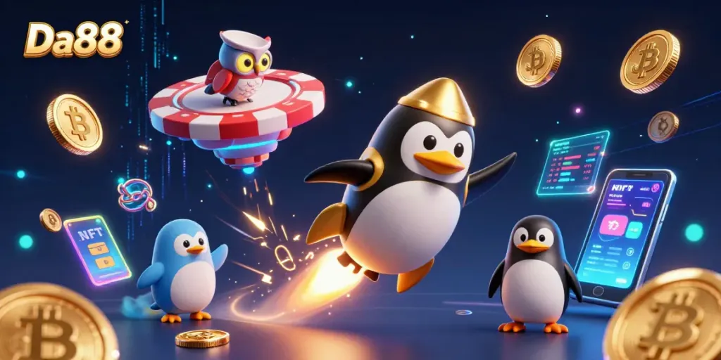 Experience thrilling casinos with Da88 through a rocket-powered penguin adventure!