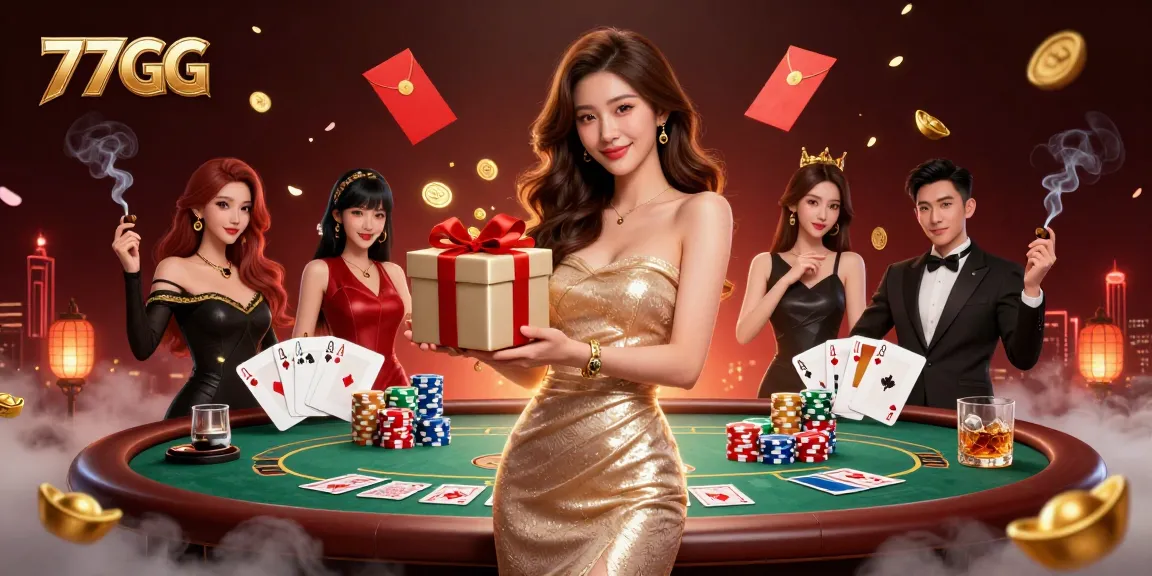 Engage with the 77GG casino experience, featuring a welcoming atmosphere and premium betting elements.