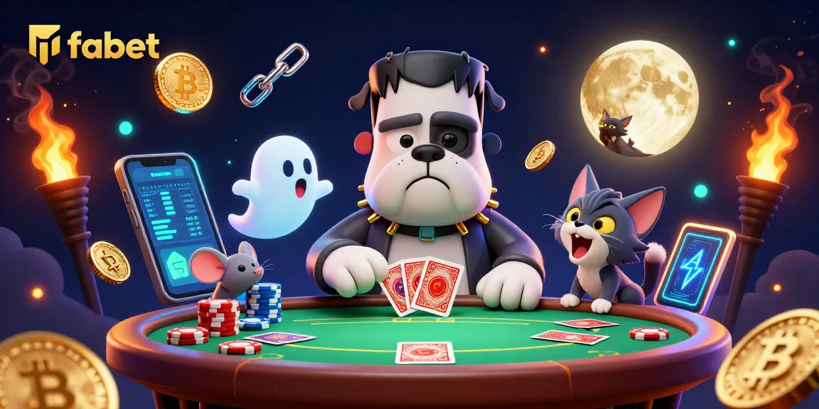 Join fabet's thrilling poker table with a Frankenstein bulldog dealer, ghostly antics, and crypto excitement.