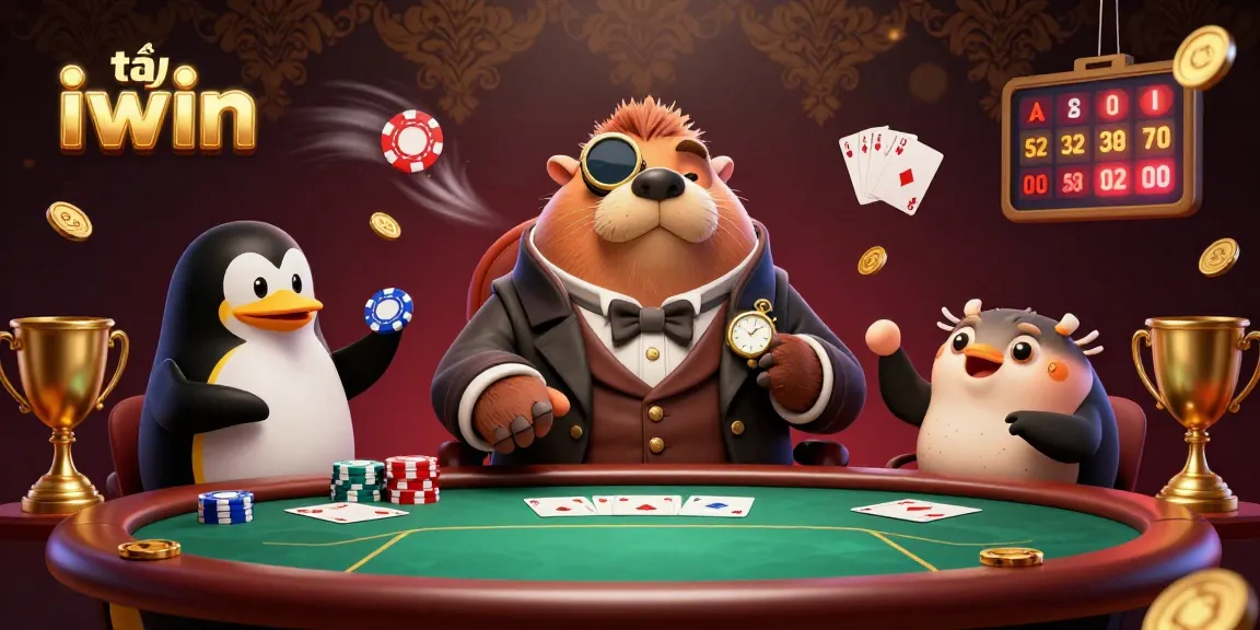Engage with the thrilling world of tải iwin as a walrus in formal attire plays poker with unique underwater casino characters.
