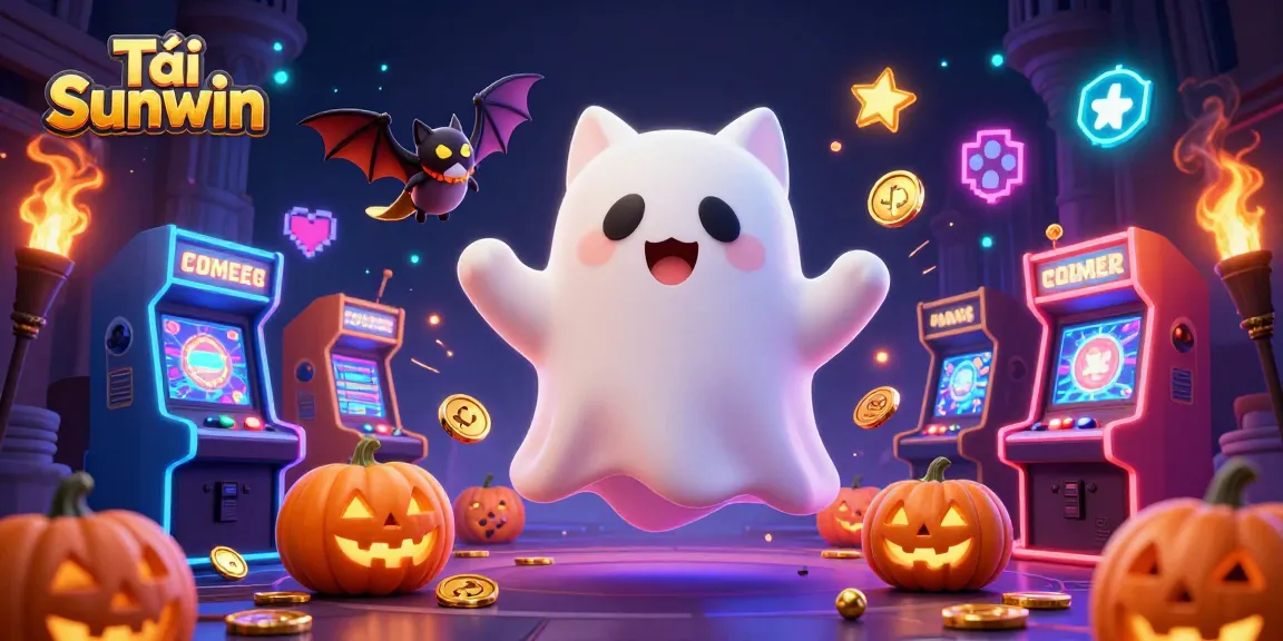 Engage in thrilling gameplay at Tải Sunwin with a ghost cat and vampire bat in a haunted casino.