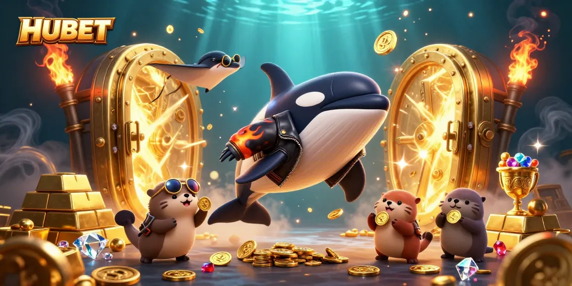 Experience thrilling wins at HUBET's vibrant casino with dazzling characters and treasure.