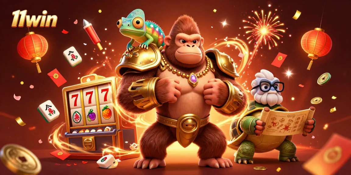 Experience thrilling gameplay with 11win in a vibrant 3D casino scene featuring dynamic characters.