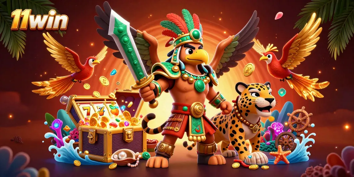 Experience thrilling wins at 11win with Aztec warriors and vibrant casino treasures.